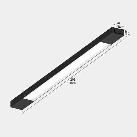 Светильник LINER MAGNETIC S25 48V 10W 120° 4000K CRI90 OSRAM | Черный корпус L295mm