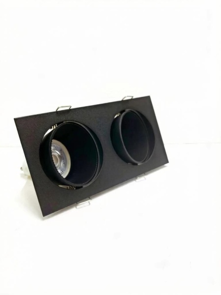 Светильник встраиваемый CITY DLW 2xMR16 BLACK | 170x90 (150x75)xH45mm Electroplating