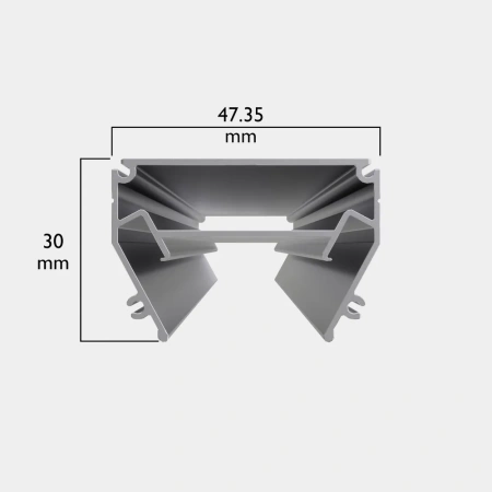 Угловой соединитель профиля для натяжных потолков MAGNETIC S25 200х200mm
