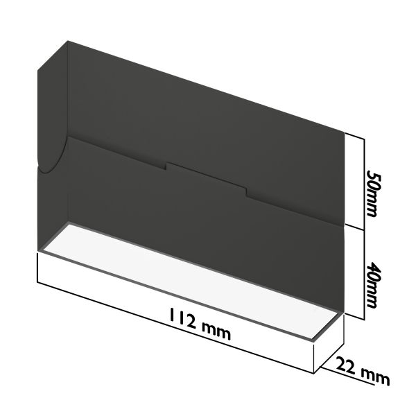 Светильник накладной светодиодный BLACK BOOK 6W OSRAM 120° DW/4000К Белый корпус | 220V