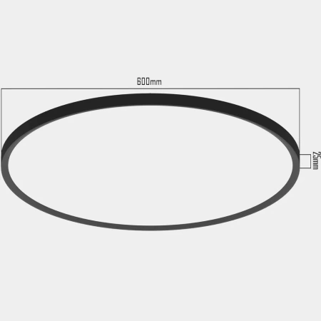 Светильник накладной RONDO 60W D600х25mm 4000K | White