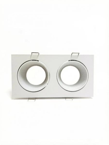 Светильник встраиваемый CITY DLW 2xMR16 WHITE | 170x90 (150x75)xH45mm Electroplating