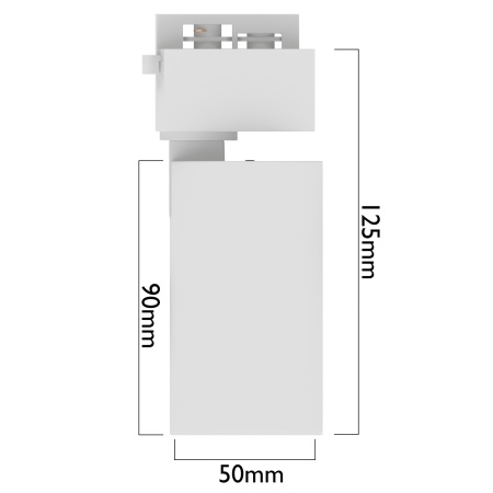 Трековый светильник CITY NEW 12W 3000/4000/6000К 36° 2TRA | Белый корпус 50х90 