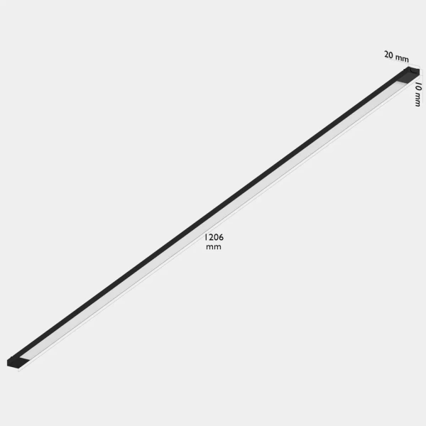 Светильник LINER MAGNETIC S25 48V 40W 120° 3000K CRI90 OSRAM | Черный корпус L1206mm