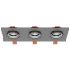 Светильник встраиваемый CITY DL X3 MR16 ALU CHROME | 257х92(75)x25mm