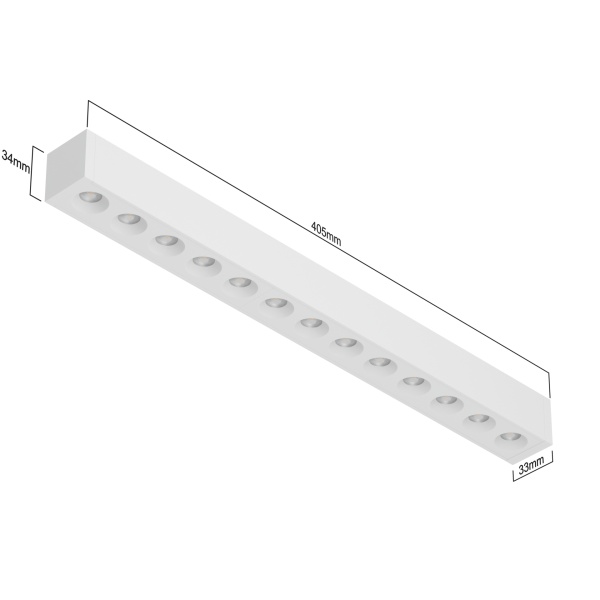 Светильник LINER M33 30W 3000K CRI90 36° Белый корпус 404x34x33mm | 220V