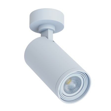 Накладной светодиодный светильник CITY ZOOM 10W 3000K CRI85 Угол света 10°- 60° WHITE Ø60x123mm