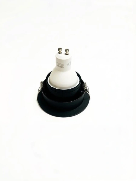 Светильник встраиваемый CITY DLW MR16 BLACK | Ø90 (75)xH45mm Electroplating