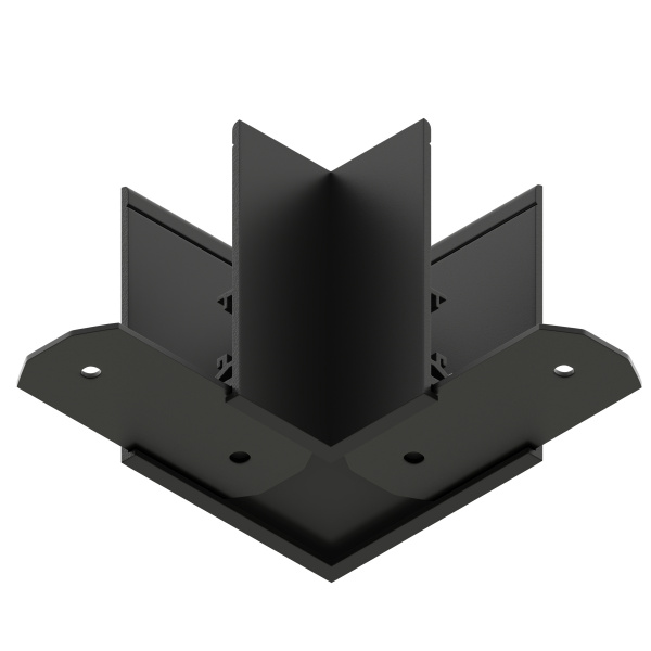 Соединитель пластиковый угол 90° для накладных трек-систем S20 54x54x54mm, Черный