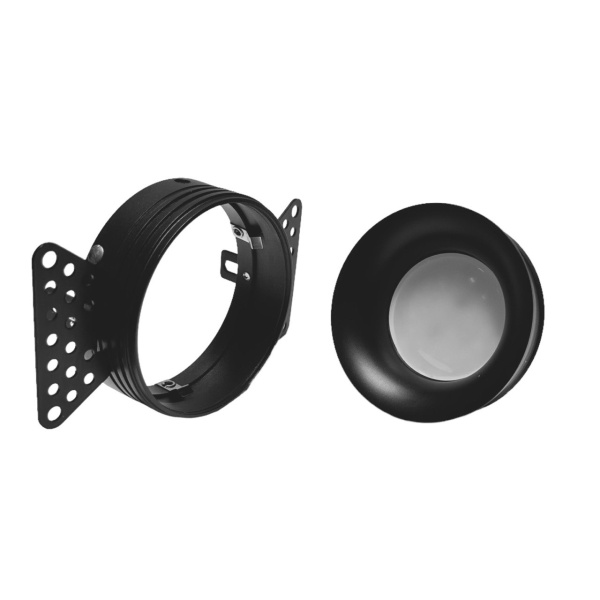 Светильник встраиваемый под отделку MR16 GU10 BLACK | Ø80(80)x27mm