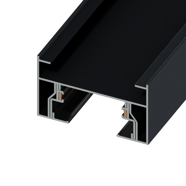 Трековая система серии CITY 2TRA | BLACK 2000x34x19mm | 220V