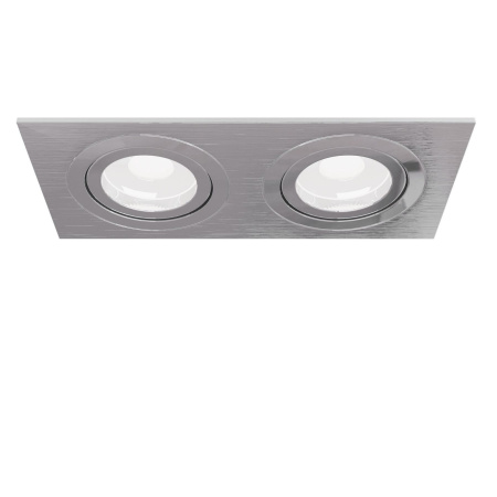 Светильник встраиваемый CITY DL X2 MR16 ALU CHROME | 172х92(75)x25mm