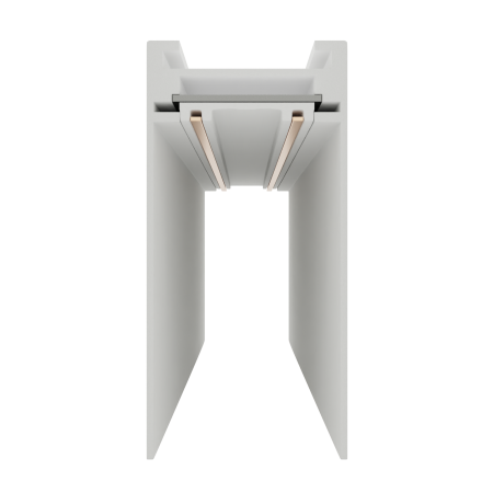 Трек белый MAGNETIC S25 220V шинопровод 2x контактный, White 1000х32х57mm 