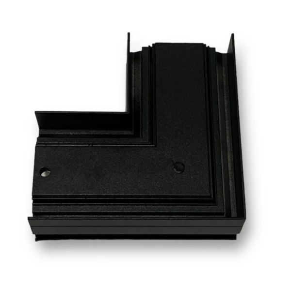 Угловой соединитель потолок-потолок для шинопровода и натяжных потолков Н5 Black