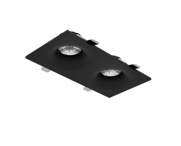 Светильник встраиваемый CITY DLV 2хMR16 GU5.3 BLACK | 190х95 H40mm