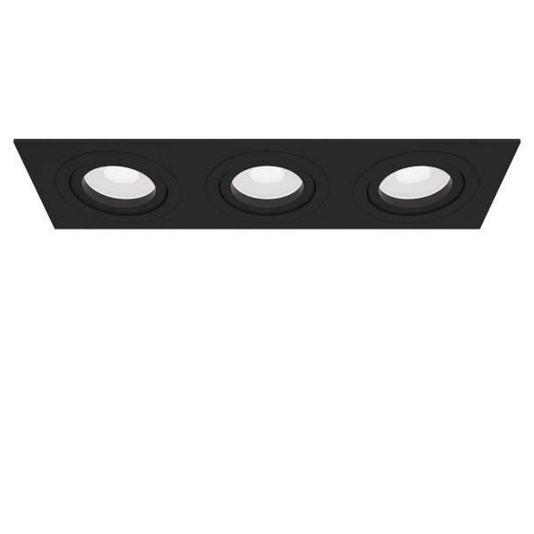 Светильник встраиваемый CITY DL X3 MR16 ALU BLACK | 257х92(75)x25mm