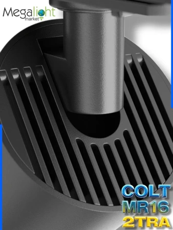 Трековый светильник серии COLT MR16 GU10 2TRA BLACK | 53x92mm