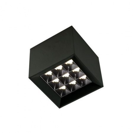 Св-к накладной WINDOWS 18W 9x2W OSRAM CRI90, DW 4000K, KEGU драйвер, Black 81х81х81 mm