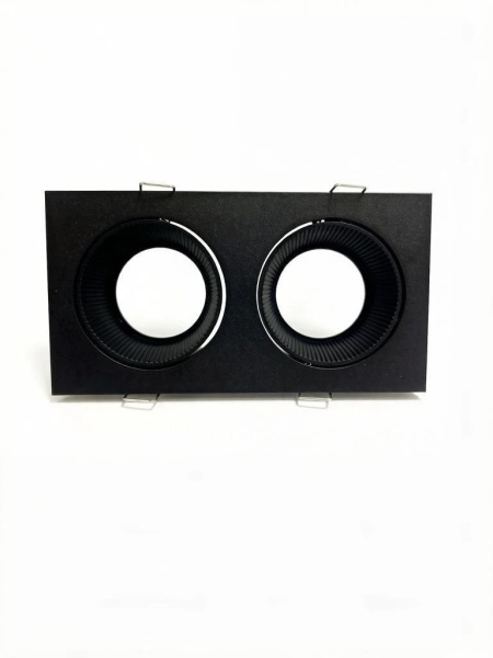 Светильник встраиваемый CITY DLW 2xMR16 BLACK | 170x90 (150x75)xH45mm Electroplating