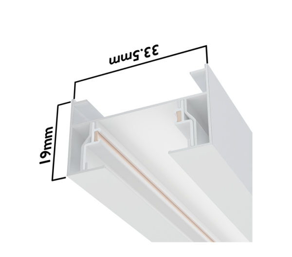 Трековая система серии CITY 2TRA | WHITE 1500x34x19mm | 220V
