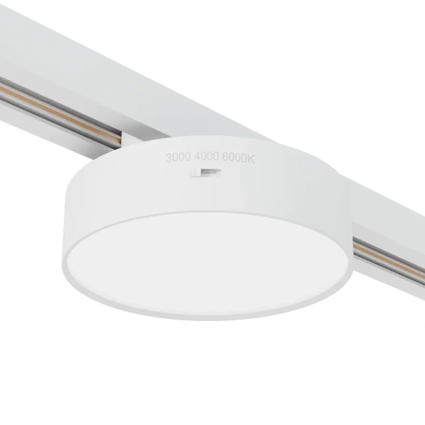 Трековый светильник RONDO 12W D113x30mm 3000К/4000K/6000К 2TRA | Белый корпус