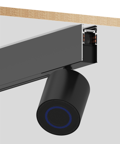 Трековая портативная аудиосистема MAGNETIC S20 48V 10W Bluetooth V5.4 12DB IP20 / Black 64x75mm