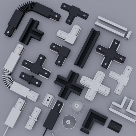 Угловой соединитель для трековой системы CITY 2TRA | White