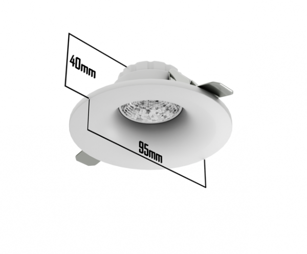 Светильник встраиваемый CITY DLV MR16 GU5.3 BLACK | Ø95 (75)xH40mm