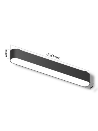 Светильник LINER MAGNETIC Н5 48V 18W 120° 3000K OSRAM | Black 330х25х25mm