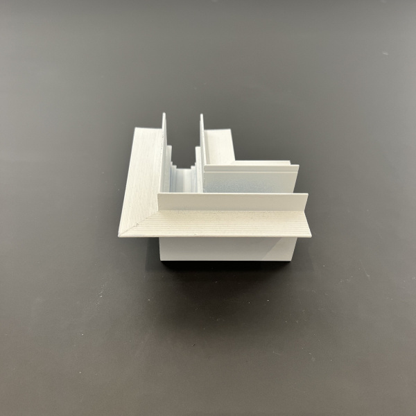 Соединитель алюминиевый угол 90° для встраиваемых трек - систем в ГКЛ S20 100x100x54mm, Белый