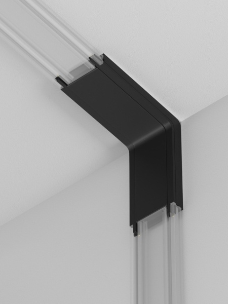 Угловой соединитель потолок-стена для шинопровода H5 Black